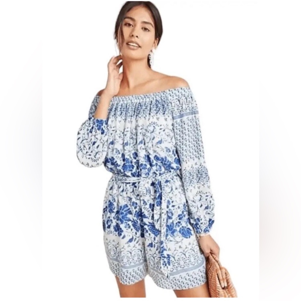 NWOT Anthropologie size L Clemente off shoulder romper